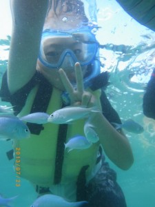 熱帯魚とシュノーケリング♪