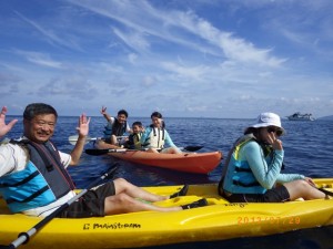3世代でカヤック＆シュノーケリング