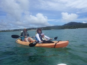 内海でカヤック