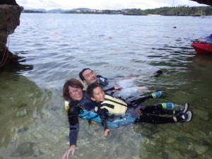 洞窟でぷかぷか