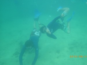 親子で素潜り～☆