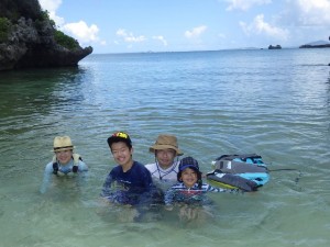 シュノーケリング後の休憩～