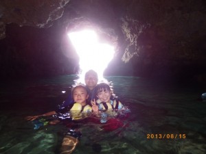 プチ青の洞窟で♪