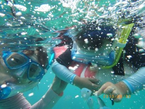 初めてのシュノーケリング♪