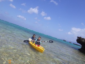カヤックで無人島へ