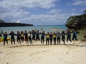 恩納村でシーカヤックin女子会3